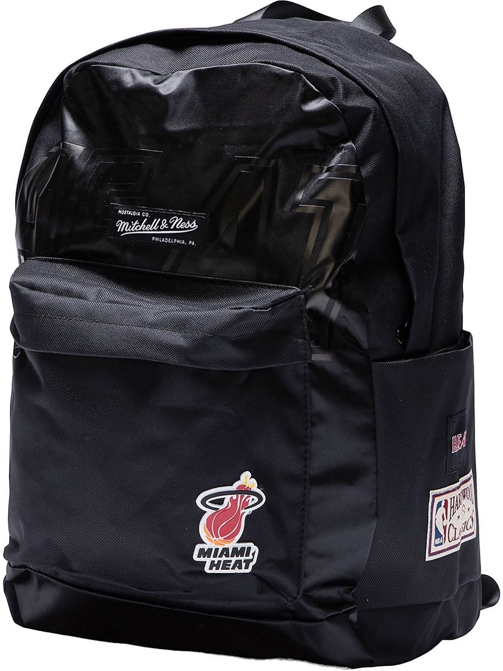 Mitchell & Ness Miami Heat Black Backpack with Team Patch